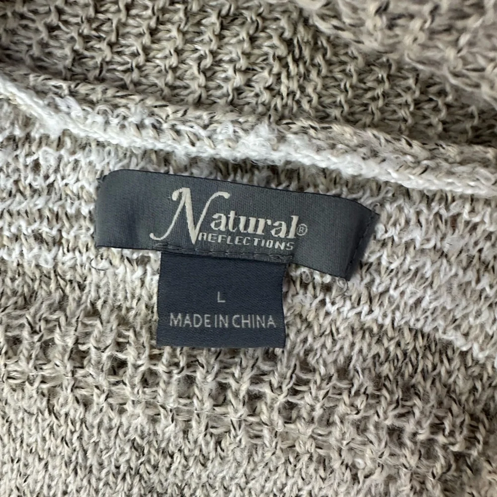 Natural Reflections Cozy Fringe Cardigan Sweater | Size L - Picture 4 of 4